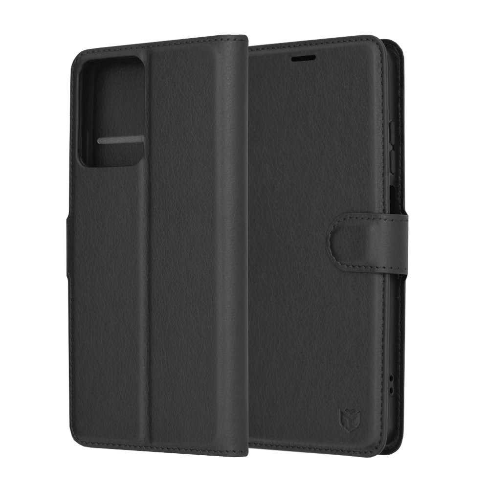 Husa pentru Motorola Moto G04s / E14 / G04 / G24, Techsuit, Leather Folio, Neagra