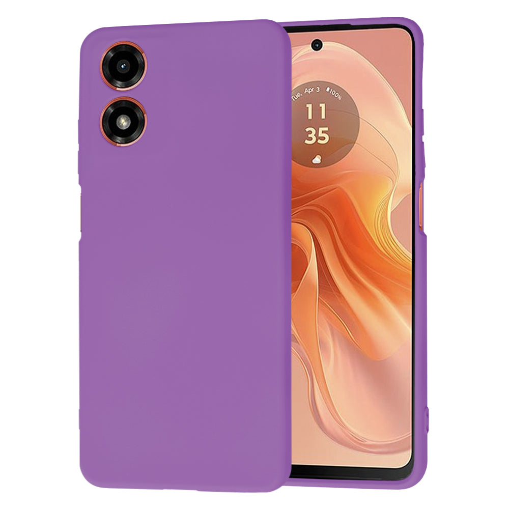 Husa pentru Motorola Moto G04s / E14 / G04, Techsuit, SoftFlex, Mov