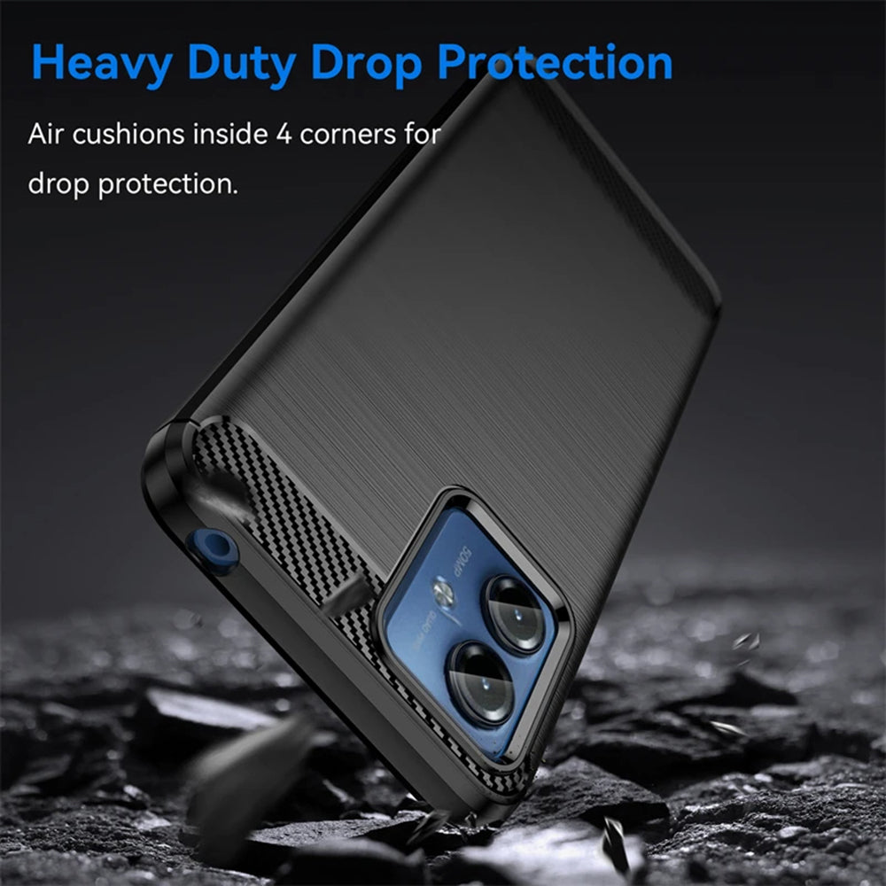 Husa pentru Motorola Moto G14, Techsuit, Carbon, Albastra