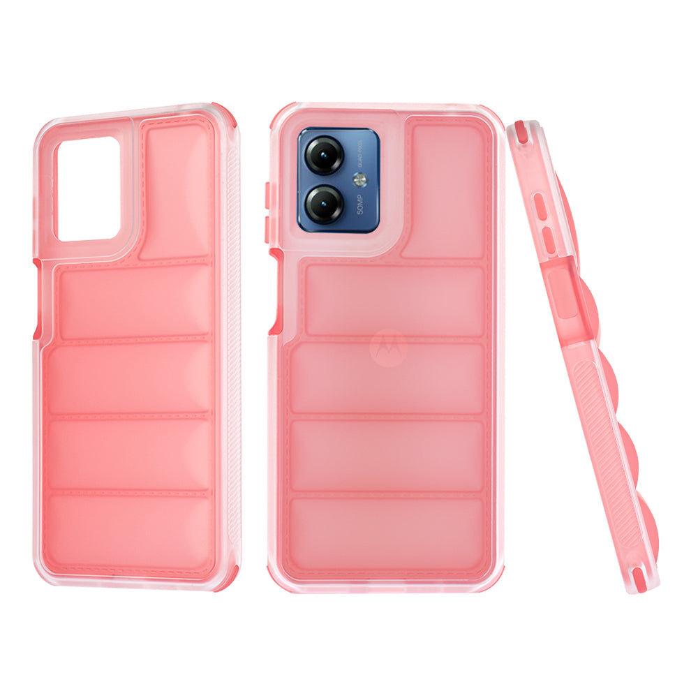 Husa pentru Motorola Moto G14, Techsuit, Wave Shield, Rosie