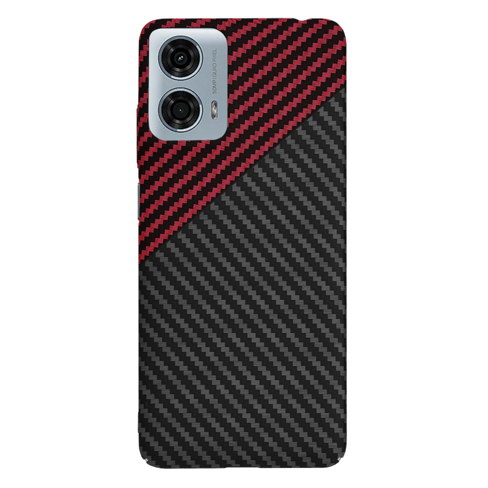 Husa pentru Motorola Moto G24 Power, Techsuit, Carbonite FiberShell, Neagra Rosie