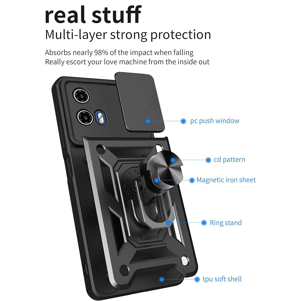 Husa pentru Motorola Moto G31 / G41, Techsuit, CamShield, Neagra