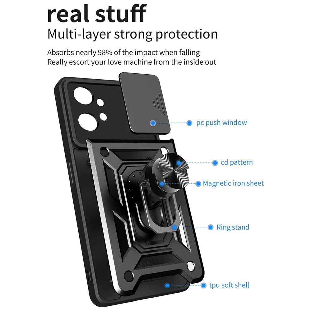 Husa pentru Motorola Moto G32, Techsuit, CamShield, Neagra