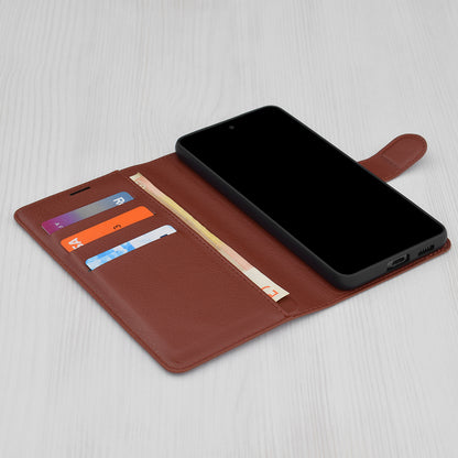 Husa pentru Motorola Moto G45 / G34, Techsuit, Leather Folio, Maro