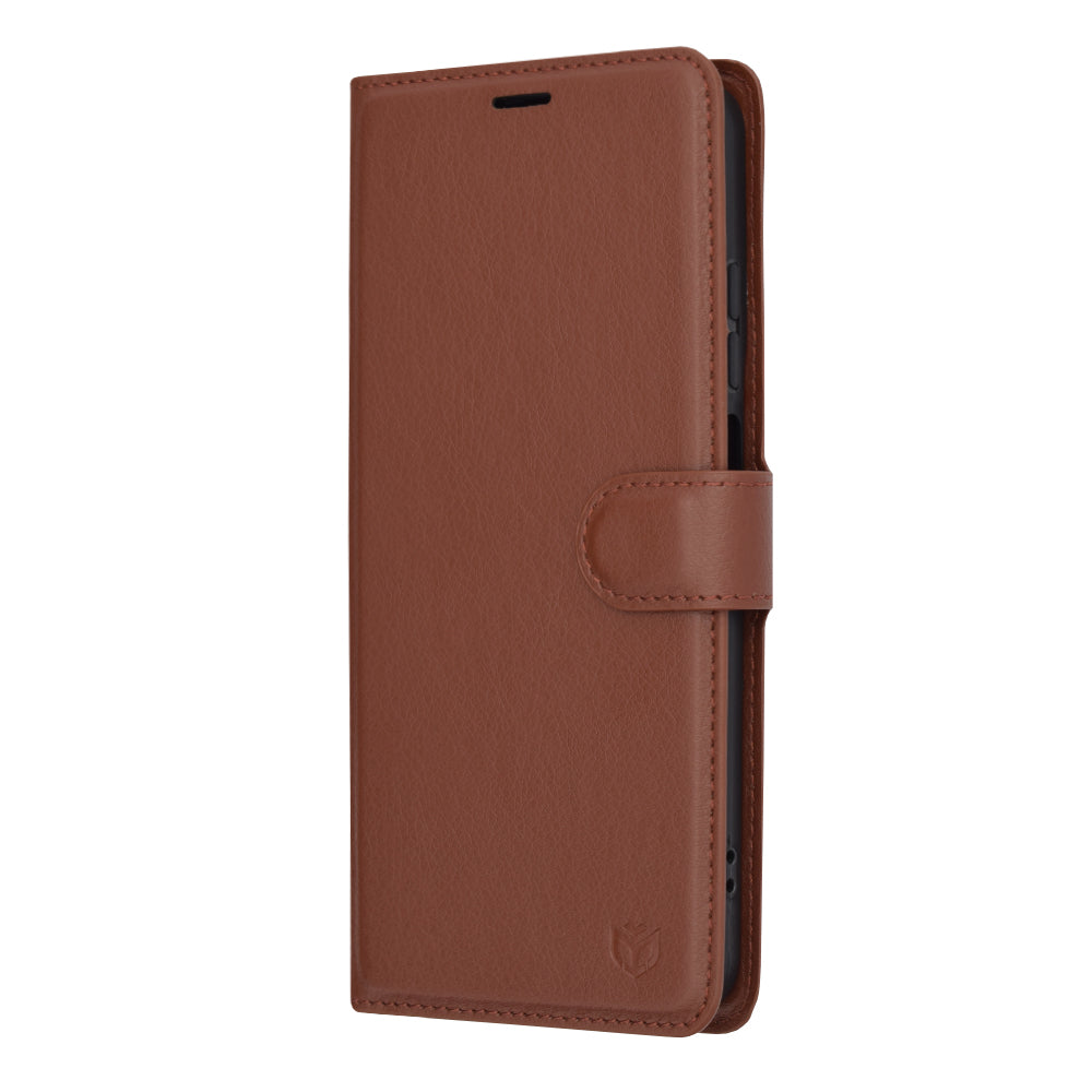 Husa pentru Motorola Moto G45 / G34, Techsuit, Leather Folio, Maro