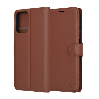 Husa pentru Motorola Moto G45 / G34, Techsuit, Leather Folio, Maro