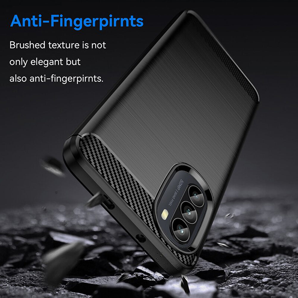 Husa pentru Motorola Moto G52 / G82, Techsuit, Carbon, Neagra
