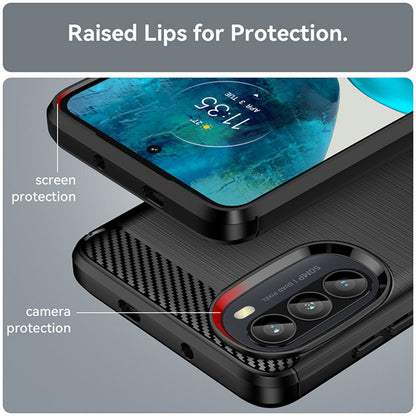 Husa pentru Motorola Moto G52 / G82, Techsuit, Carbon, Neagra