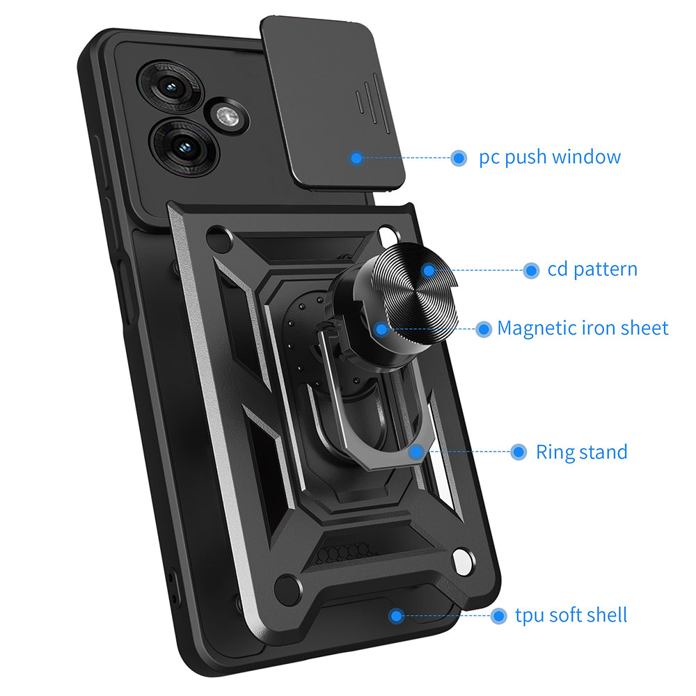 Husa pentru Motorola Moto G55, Techsuit, CamShield, Roz