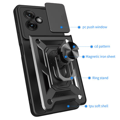 Husa pentru Motorola Moto G55, Techsuit, CamShield, Roz