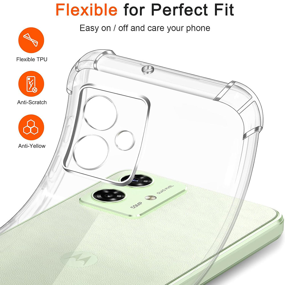 Husa pentru Motorola Moto G55, Techsuit, Shockproof Clear, Transparenta