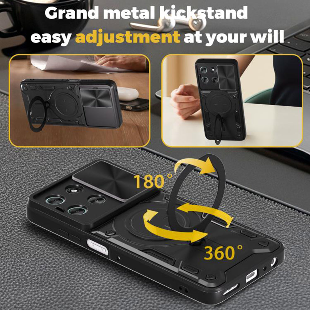 Husa pentru Motorola Moto G56, Techsuit, CamGuard Pro, Neagra