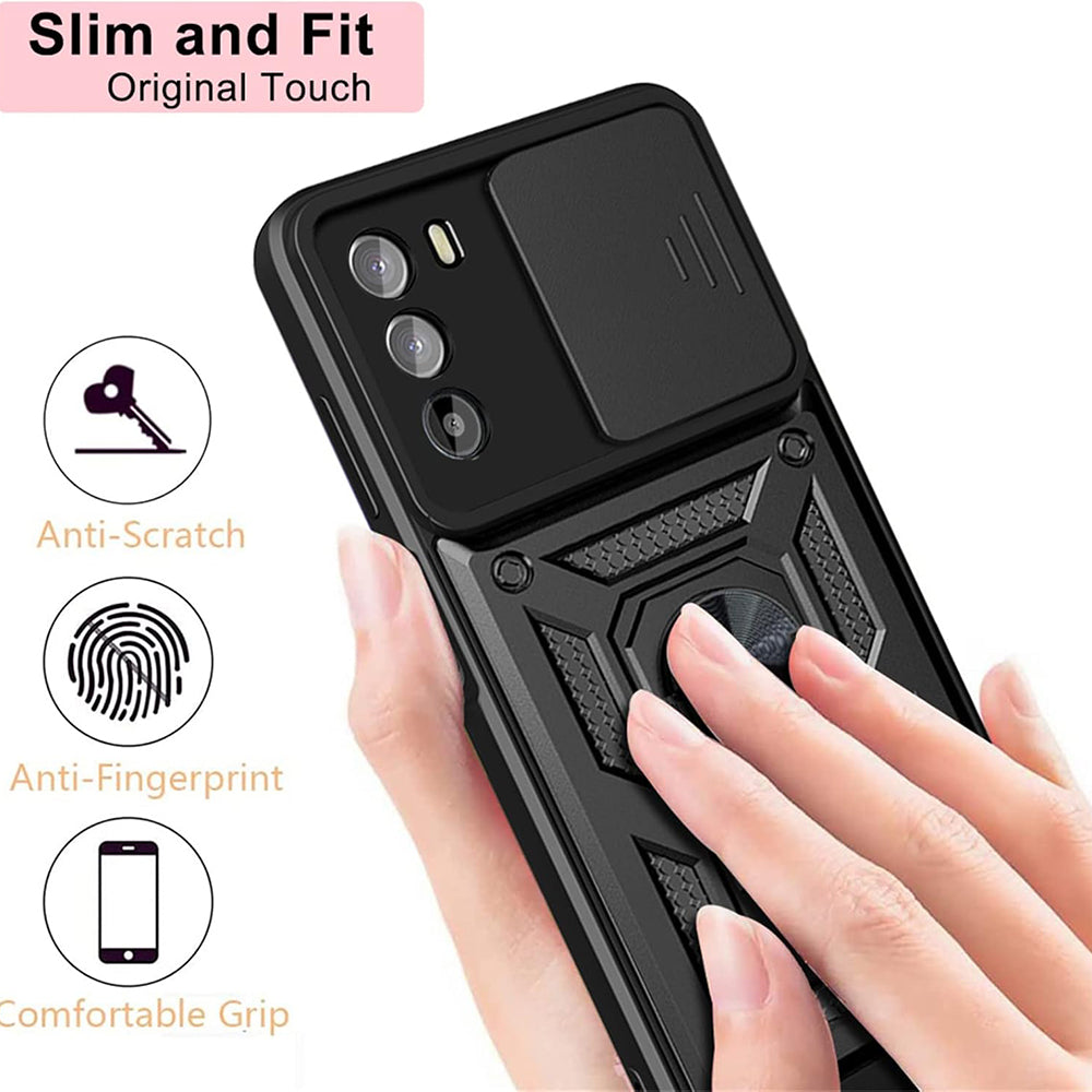 Husa pentru Motorola Moto G62 5G, Techsuit, CamShield, Neagra