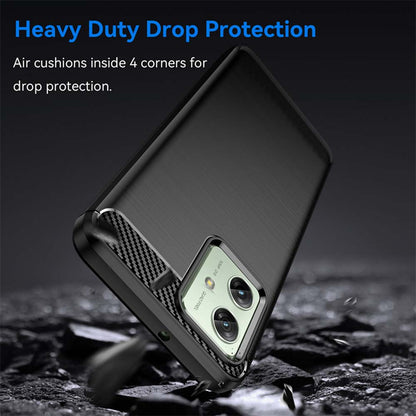 Husa pentru Motorola Moto G64 / G54 Power Edition / G54, Techsuit, Carbon, Neagra