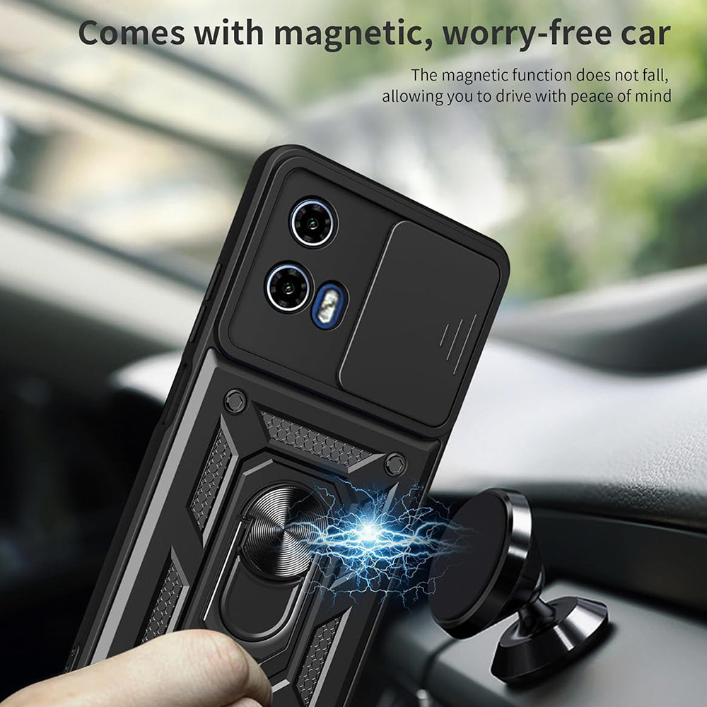 Husa pentru Motorola Moto G67 Power / G57 Power, Techsuit, CamShield, Neagra