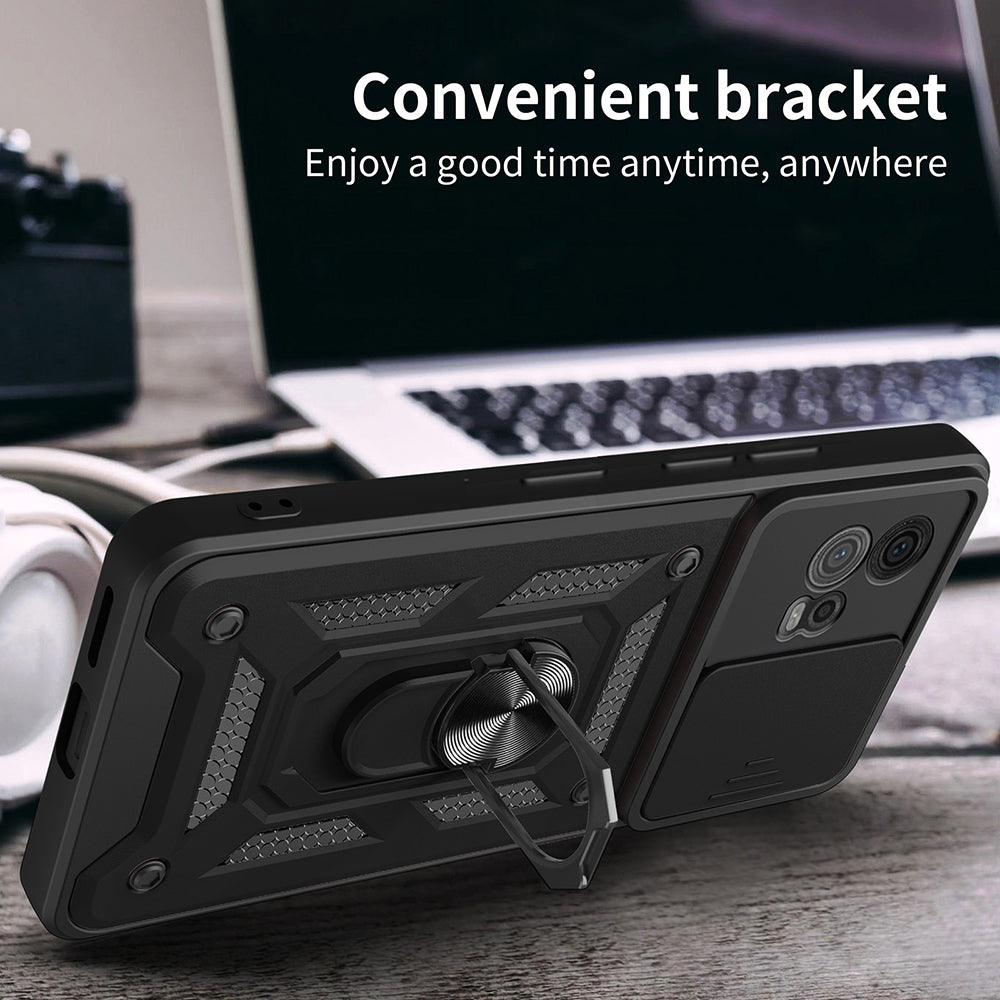 Husa pentru Motorola Moto G72, Techsuit, CamShield, Neagra