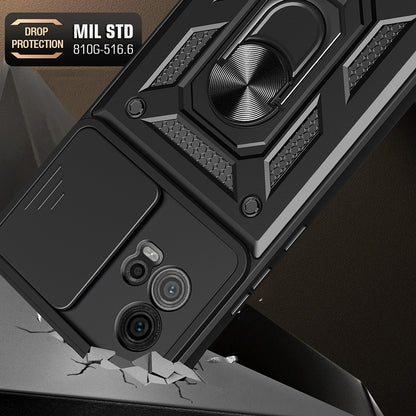 Husa pentru Motorola Moto G72, Techsuit, CamShield, Neagra