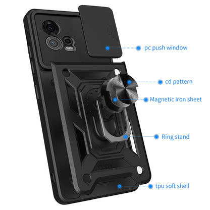 Husa pentru Motorola Moto G72, Techsuit, CamShield, Neagra