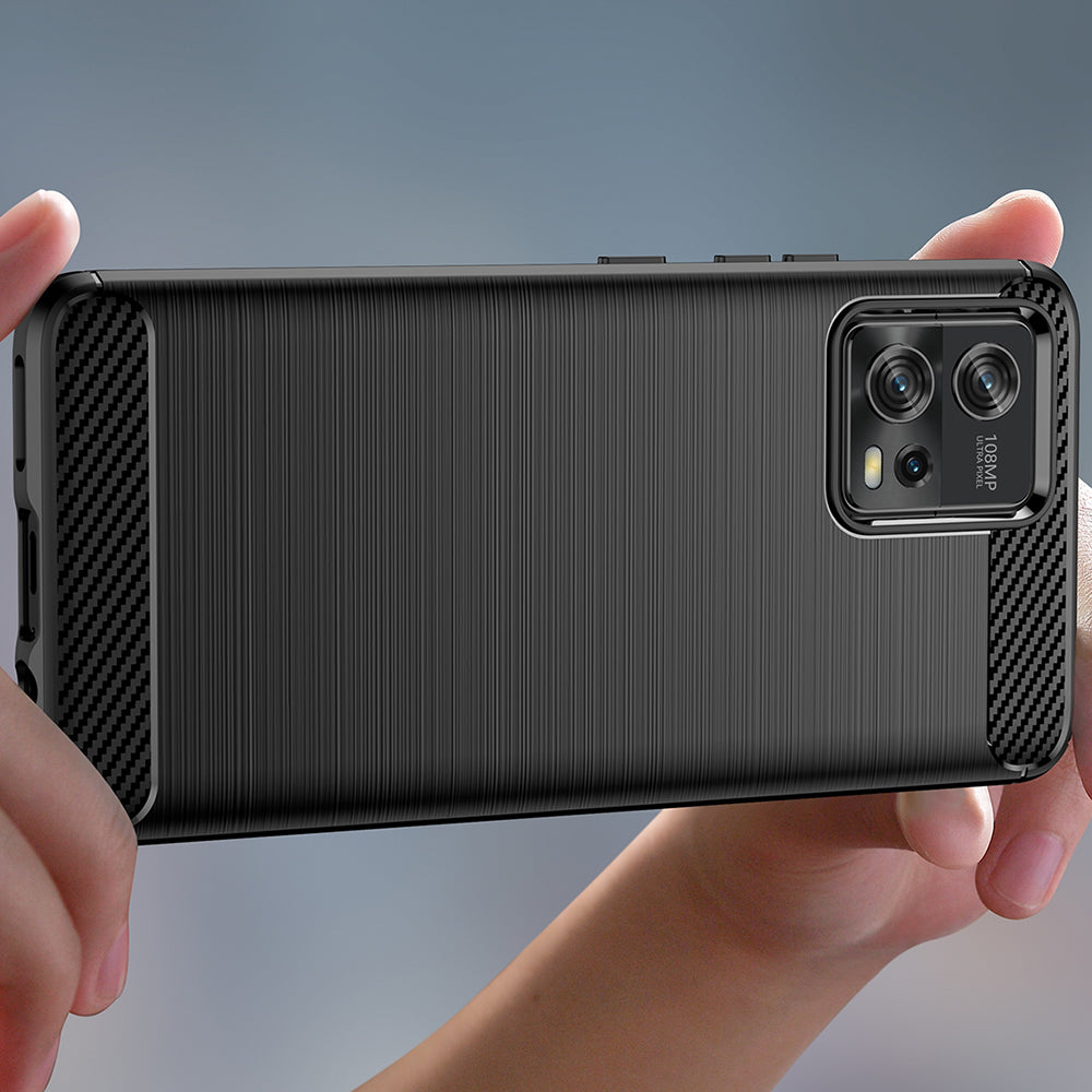 Husa pentru Motorola Moto G72, Techsuit, Carbon, Neagra