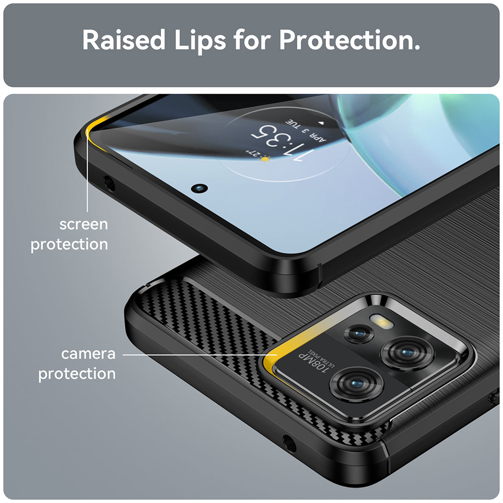 Husa pentru Motorola Moto G72, Techsuit, Carbon, Neagra