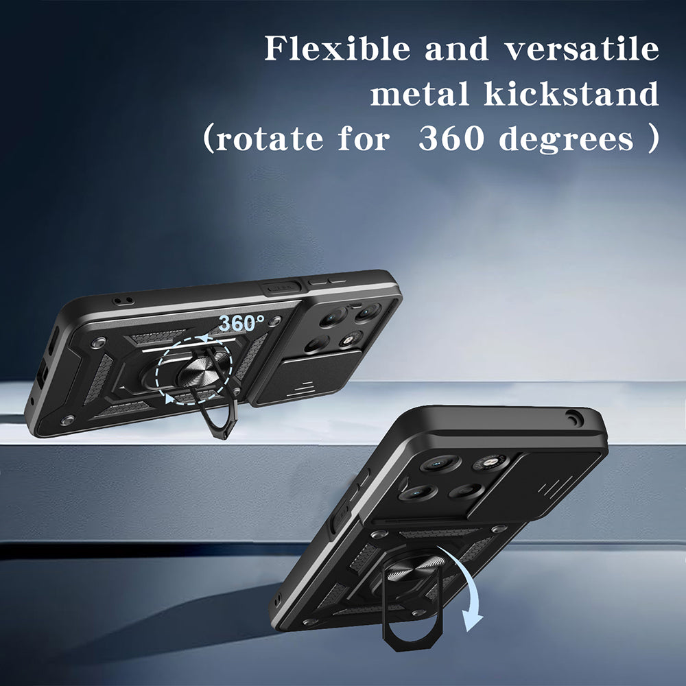 Husa pentru Motorola Moto G77 / G67, Techsuit, CamShield, Albastra