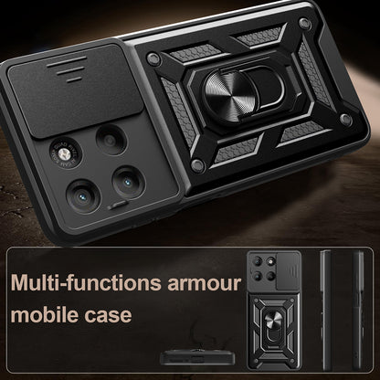 Husa pentru Motorola Moto G77 / G67, Techsuit, CamShield, Albastra