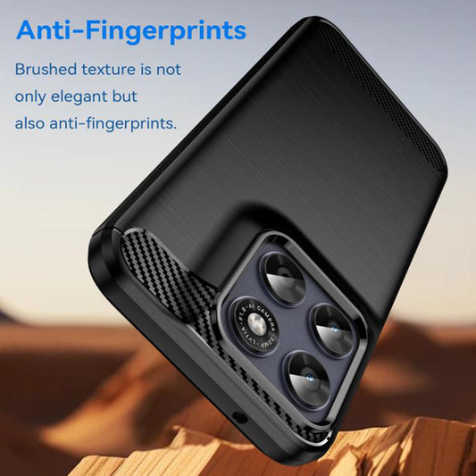 Husa pentru Motorola Moto G77 / G67, Techsuit, Carbon, Neagra