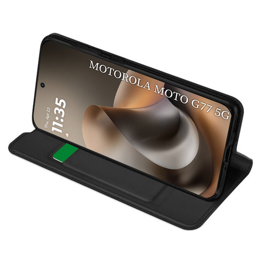 Husa pentru Motorola Moto G77 / G67, Techsuit, Magskin Book, Neagra