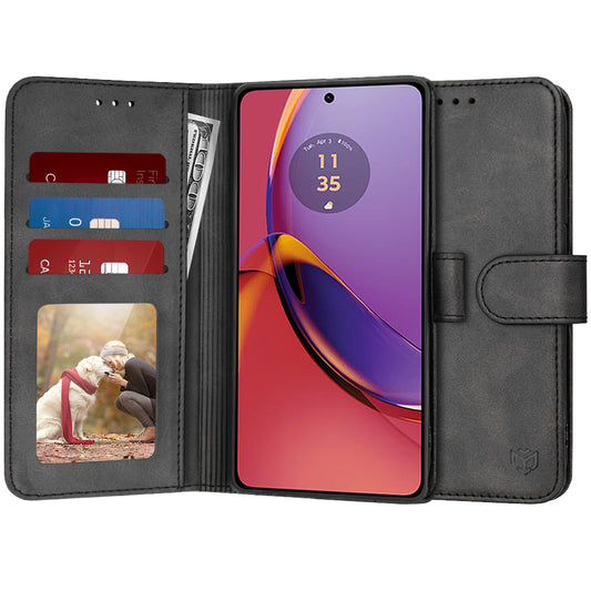 Husa pentru Motorola Moto G84, Techsuit, Diary Book, Neagra