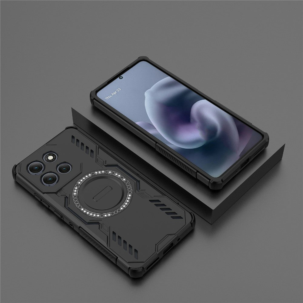 Husa MagSafe pentru Motorola Moto G86 Power, Techsuit, ArmorMag, Neagra