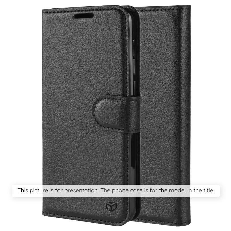 Husa pentru Motorola Moto G86 Power, Techsuit, Leather Folio, Neagra