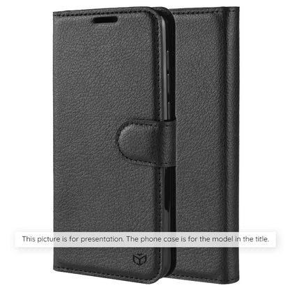 Husa pentru Motorola Moto G86 Power, Techsuit, Leather Folio, Neagra