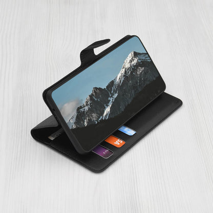 Husa pentru Motorola Moto G86 Power, Techsuit, Leather Folio, Neagra