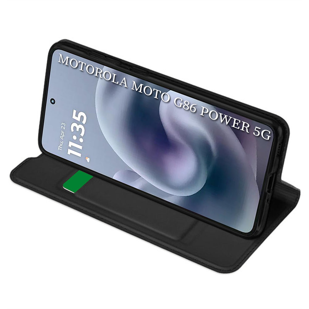 Husa pentru Motorola Moto G86 Power, Techsuit, Magskin Book, Neagra