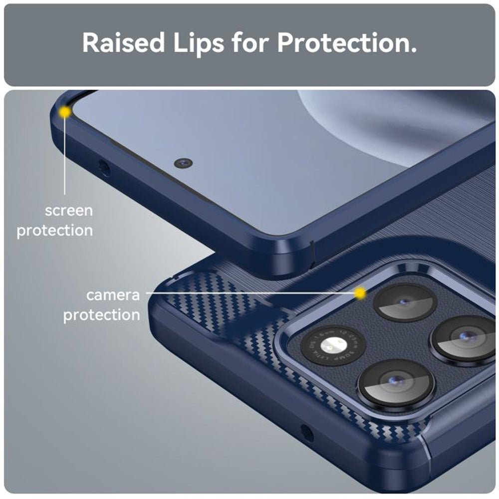 Husa pentru Motorola Moto G86, Techsuit, Carbon, Albastra