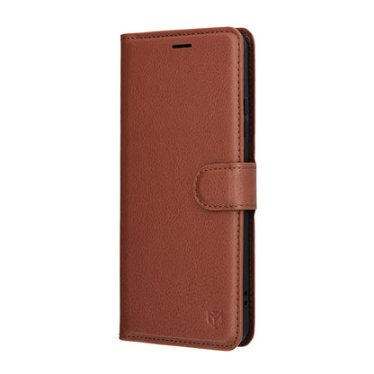 Husa pentru Motorola Moto G86, Techsuit, Leather Folio, Maro