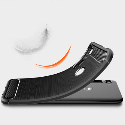 Husa pentru Motorola One Fusion+, Techsuit, Carbon, Neagra