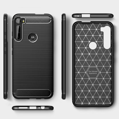 Husa pentru Motorola One Fusion+, Techsuit, Carbon, Neagra