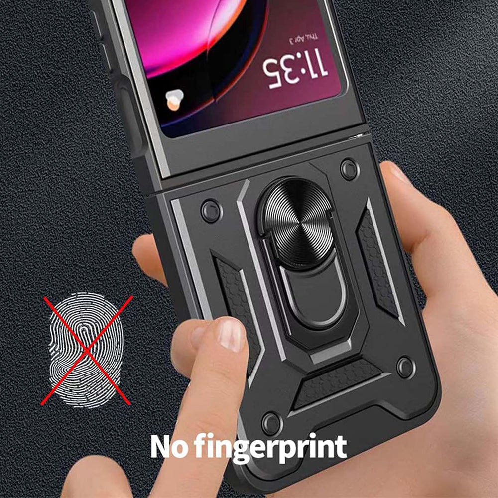 Husa pentru Motorola Razr 50 Ultra, Techsuit, CamShield, Neagra