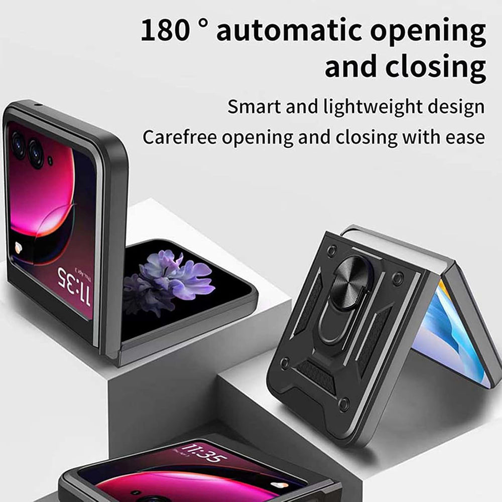 Husa pentru Motorola Razr 60 / Razr 50, Techsuit, CamShield, Neagra