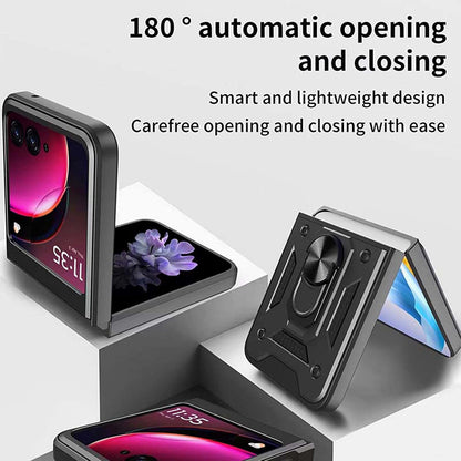 Husa pentru Motorola Razr 60 / Razr 50, Techsuit, CamShield, Neagra
