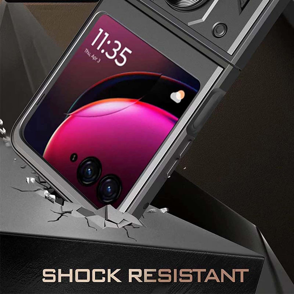 Husa pentru Motorola Razr 60 / Razr 50, Techsuit, CamShield, Neagra