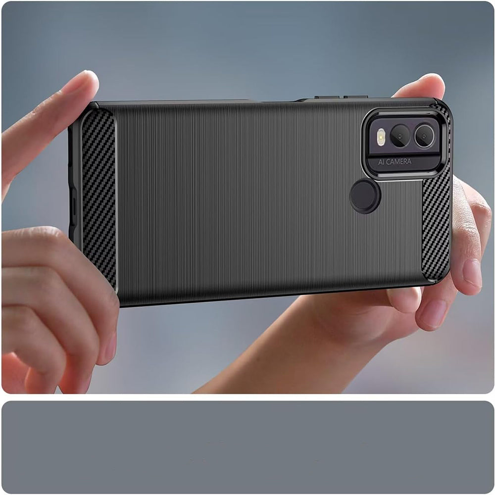 Husa pentru Nokia C22, Techsuit, Carbon, Neagra