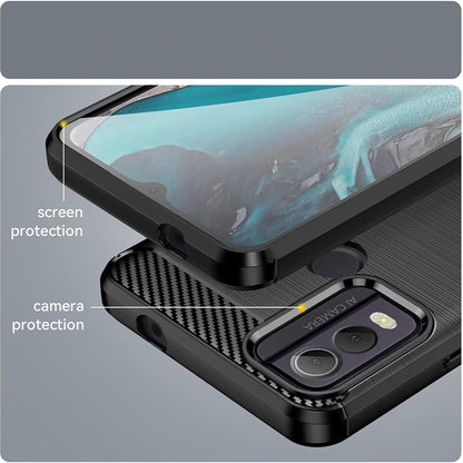 Husa pentru Nokia C22, Techsuit, Carbon, Neagra