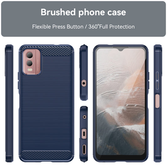 Husa pentru Nokia C32, Techsuit, Carbon, Albastra
