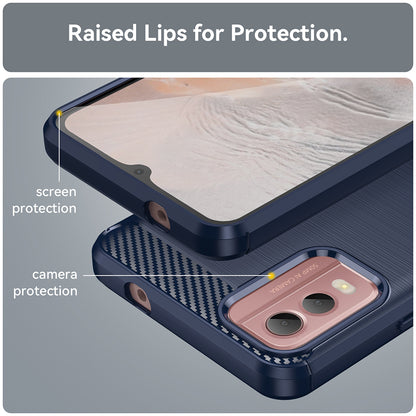 Husa pentru Nokia C32, Techsuit, Carbon, Albastra