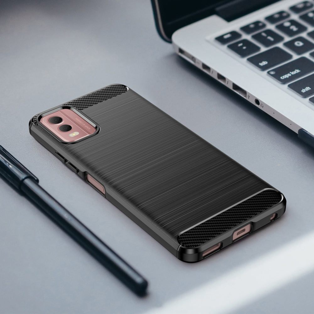 Husa pentru Nokia C32, Techsuit, Carbon, Neagra