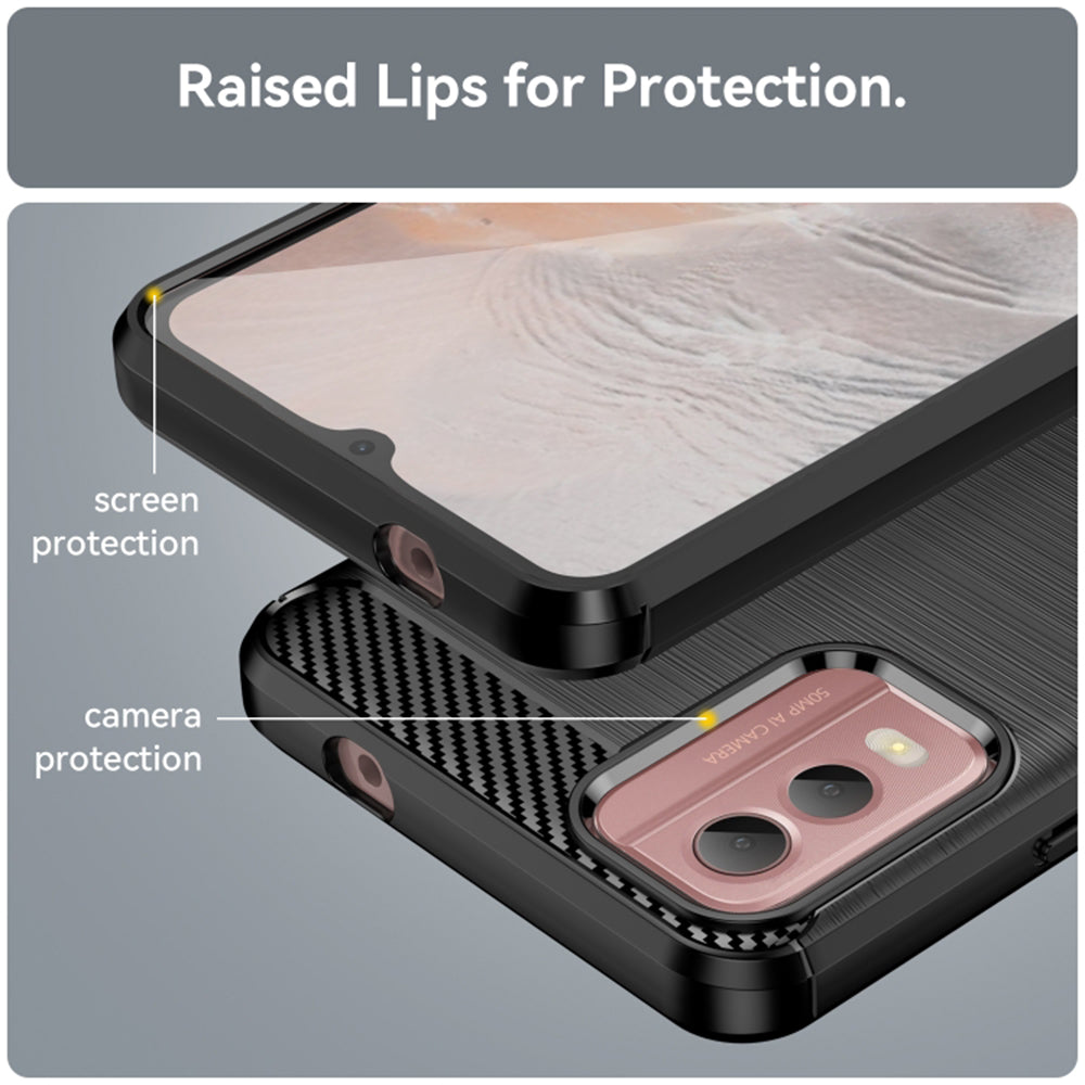 Husa pentru Nokia C32, Techsuit, Carbon, Neagra