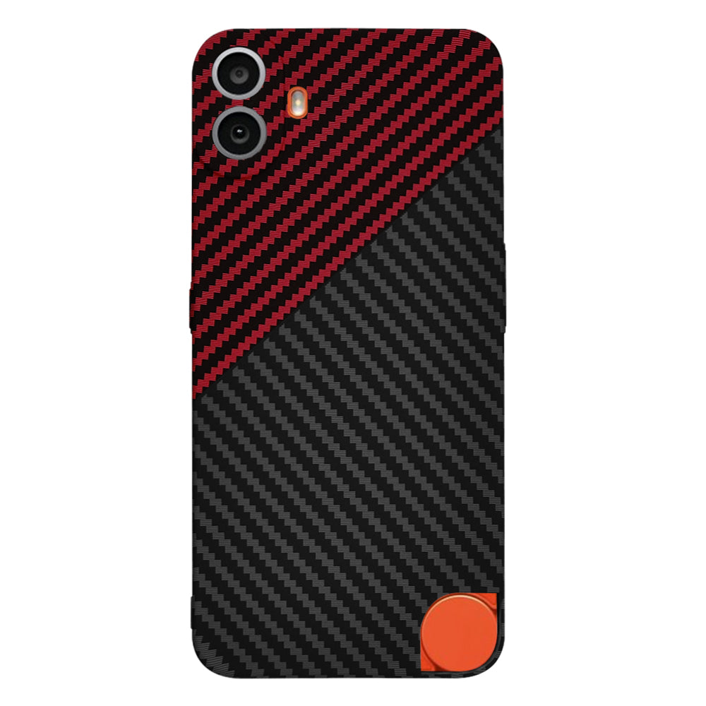 Husa pentru Nothing CMF Phone 1, Techsuit, Carbonite FiberShell, Neagra Rosie