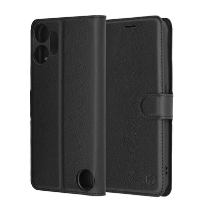 Husa pentru Nothing CMF Phone 2 Pro, Techsuit, Leather Folio, Neagra